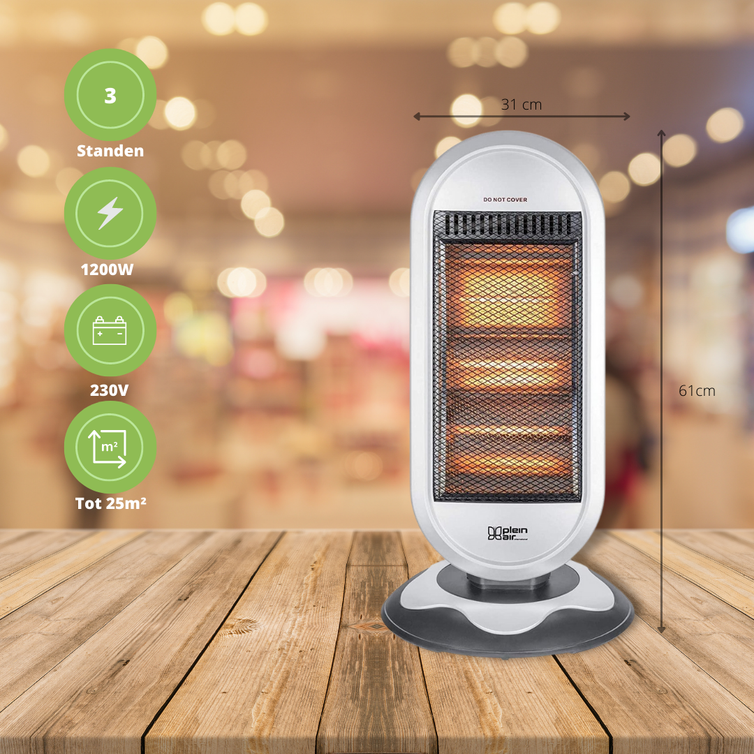 Plein Air Infraroodkachel Heater ALN-1200 - 3 Warmtestanden - 1200W - Draaifunctie