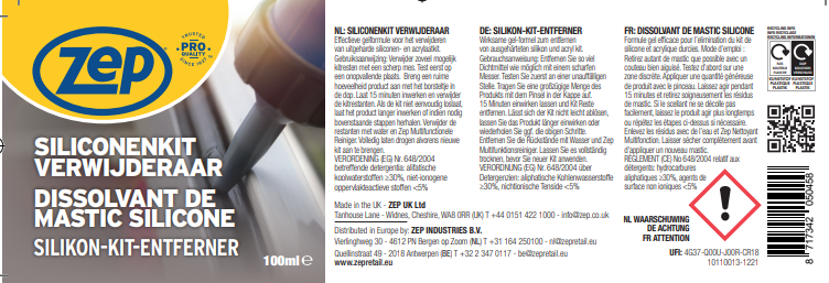 ZEP Siliconenkit Verwijderaar - 100ml