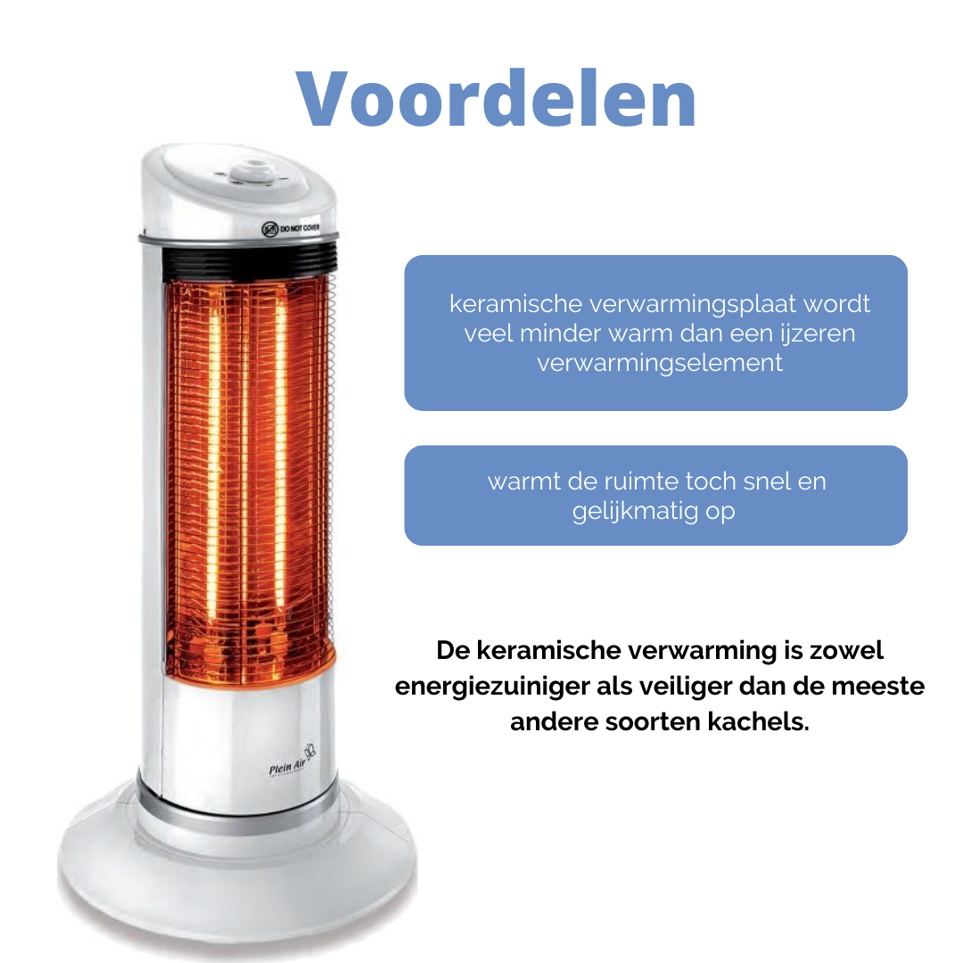 Koop Plein Air Heater PAT-1200 - Keramische Kachel -1200W - 2-standen -  roteerfunctie Online bij  