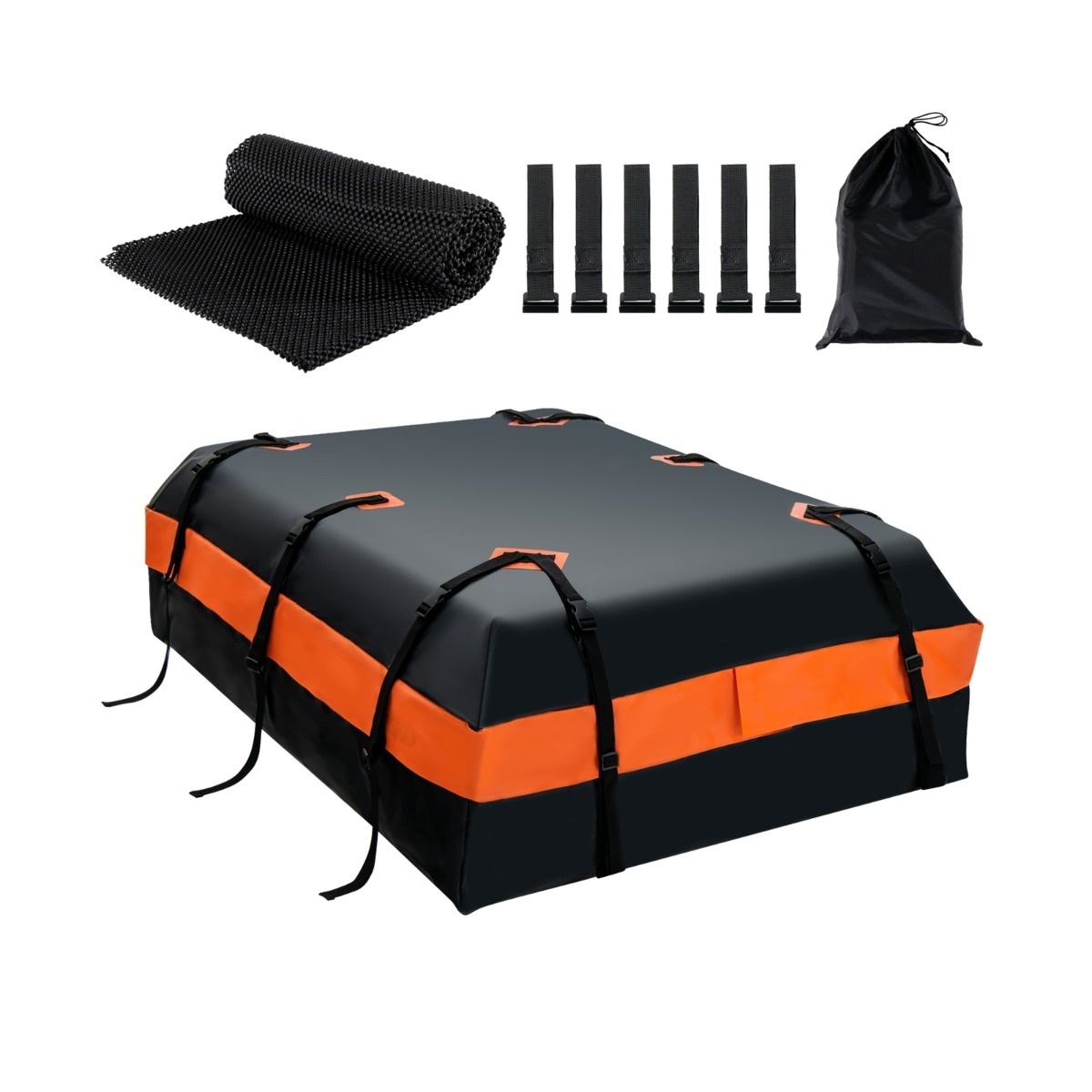 Costway Dakkoffer - 560L - 132x100x43cm - Daktas - Zwart/Oranje