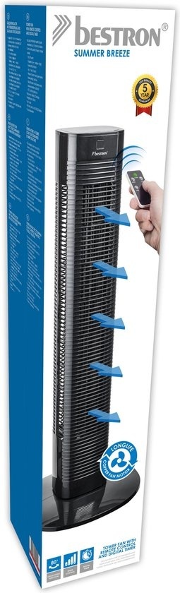 Bestron Towerventilator - 2 stuks - 50W Zwart 80cm