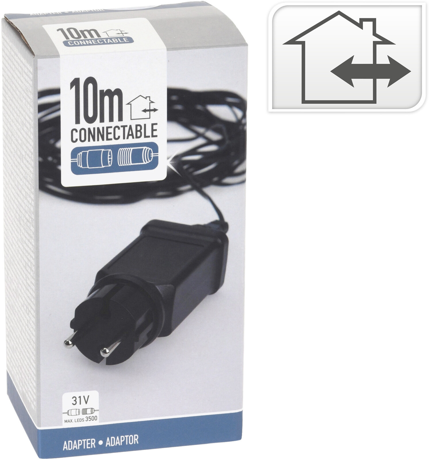 Nampook - Start-adapter voor Koppelbare Kerstverlichting - Geschikt tot ca 1600 LEds - 10 meter