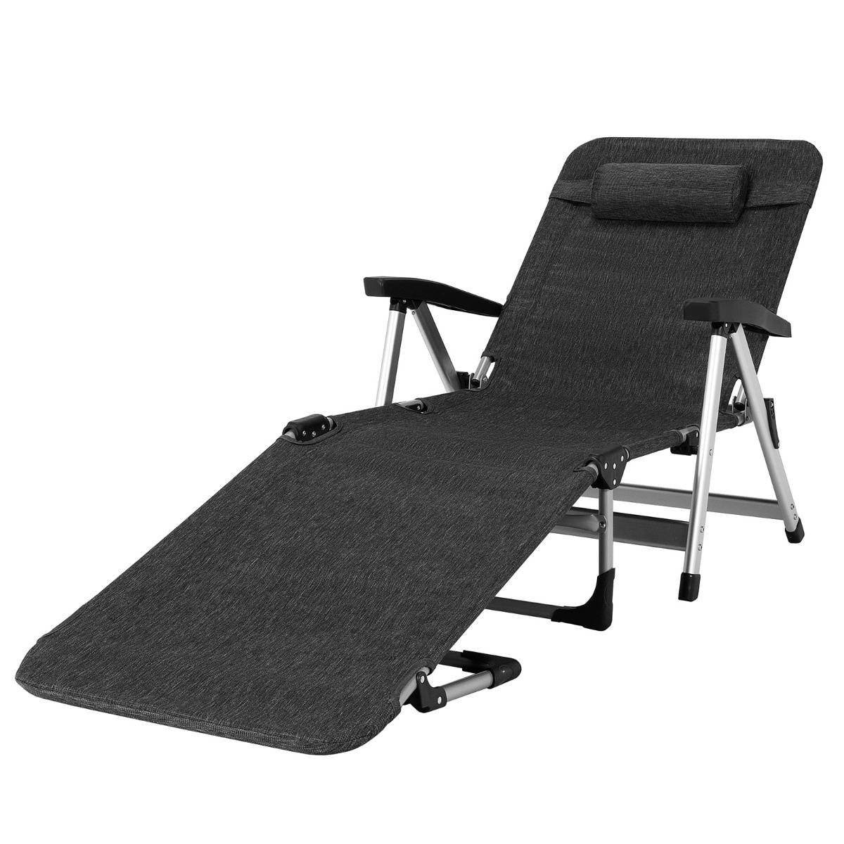 Coast Opvouwbare ligstoel - Max 150 kg - 190 x 71 x 61 cm - Grijs