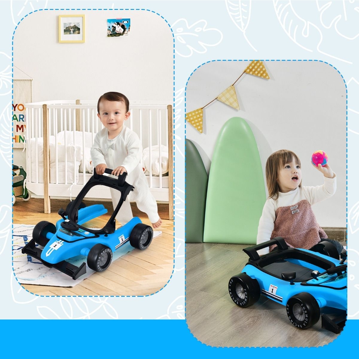 Koop Tweedekans Coast 4 in1 Loopauto met Instelbare Hoogte Blauw