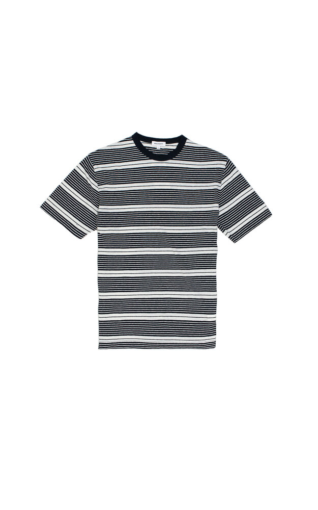 NORSE PROJECTS JOHANNES SUNBLEACHED STRIPE T-SHIRT MARINE NORSE PROJECTS JOHANNES SUNBLEACHED STRIPE T-SHIRT MARINE