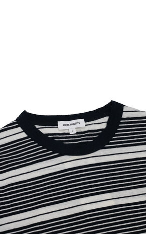 NORSE PROJECTS JOHANNES SUNBLEACHED STRIPE T-SHIRT MARINE NORSE PROJECTS JOHANNES SUNBLEACHED STRIPE T-SHIRT MARINE