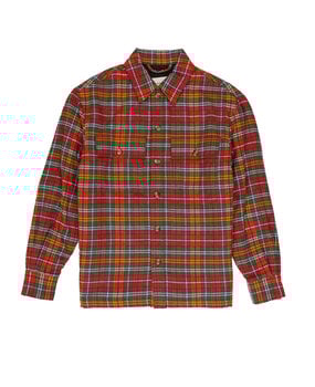 Drole De Monsieur DROLE DE MONSIEUR POLAIRE CARREAUX SHIRT ORANJE