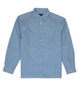 A.P.C. PARIS CHEMISE MALO SHIRT GESTREEPT BLAUW A.P.C. PARIS CHEMISE MALO SHIRT GESTREEPT BLAUW
