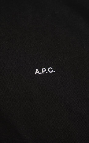 A.P.C. PARIS KYLE T-SHIRT ZWART A.P.C. PARIS KYLE T-SHIRT ZWART