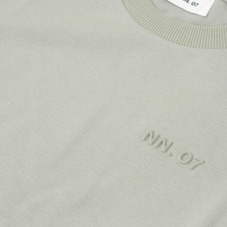 NN.07 LOGO T-SHIRT GRIJS