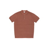 ASPESI SHORT SLEEVE POLO PERZIK GESTREEPT