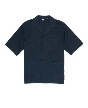 Aspesi ASPESI COTTON POPLIN SHORT-SLEEVED SHIRT MARINE