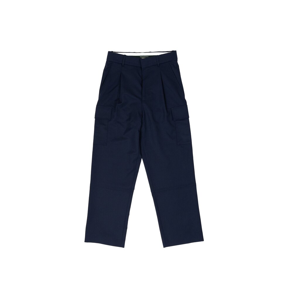 Drole De Monsieur DRÔLE DE MONSIEUR LE PANTALON CARGO LAINE MARINE Drole De Monsieur DRÔLE DE MONSIEUR LE PANTALON CARGO LAINE MARINE