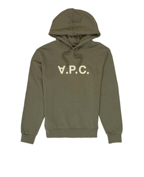A.P.C PARIS HOODIE GRIJS KAKI A.P.C PARIS HOODIE GRIJS KAKI