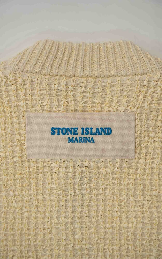 Stone Island STONE ISLAND MARINA DOUBLE WEAVE PULLOVER BUTTER Stone Island STONE ISLAND MARINA DOUBLE WEAVE PULLOVER BUTTER