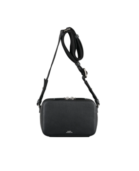 A.P.C. A.P.C. PARIS SOHO CAMERA BAG GRAIN LEATHER ZWART