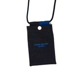 STONE ISLAND MARINA PLATED COTTON CANVAS POUCH BAG BLAUW