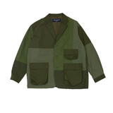 COMME DES GARÇONS HOMME PATCHWORK BLAZER KHAKI MIX