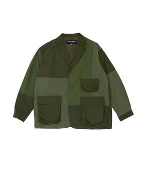 Comme des Garcons Homme COMME DES GARÇONS HOMME PATCHWORK BLAZER KHAKI MIX