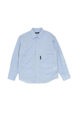 Comme des Garcons Homme COMME DES GARÇONS HOMME PADDED SHIRT SAX BLAUW