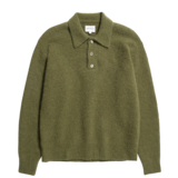 NORSE PROJECTS RASMUS RELAXED BRUSHED POLO PULLOVER GROEN