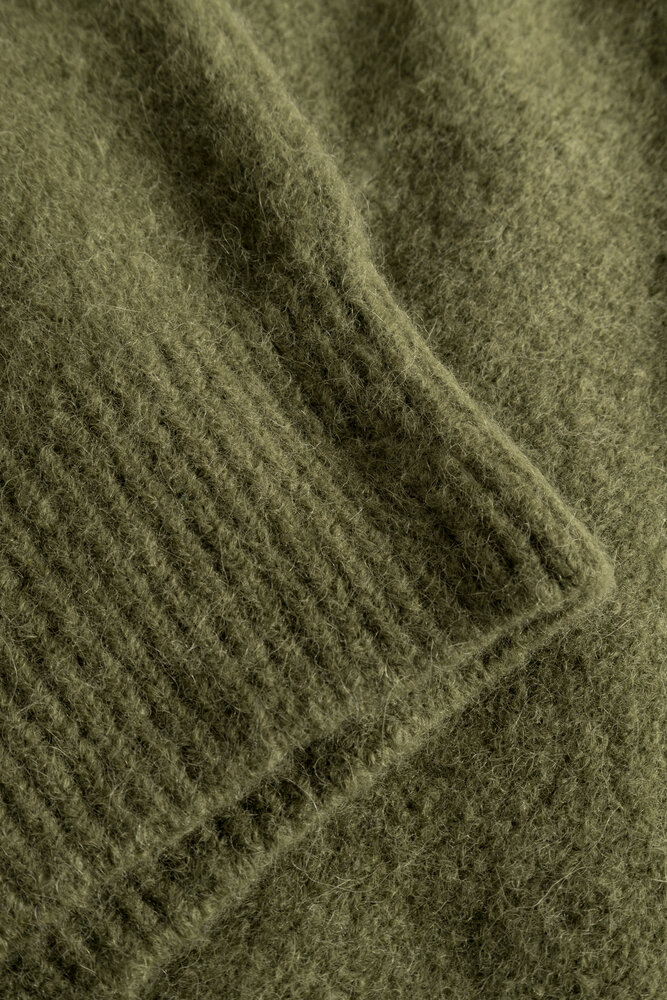 Norse Projects NORSE PROJECTS RASMUS RELAXED BRUSHED POLO PULLOVER GROEN