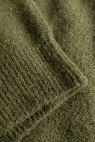 Norse Projects NORSE PROJECTS RASMUS RELAXED BRUSHED POLO PULLOVER GROEN