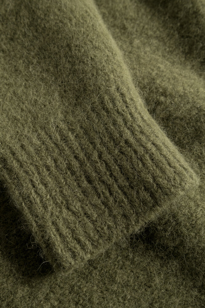 Norse Projects NORSE PROJECTS RASMUS RELAXED BRUSHED POLO PULLOVER GROEN