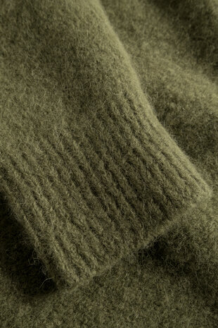 Norse Projects NORSE PROJECTS RASMUS RELAXED BRUSHED POLO PULLOVER GROEN