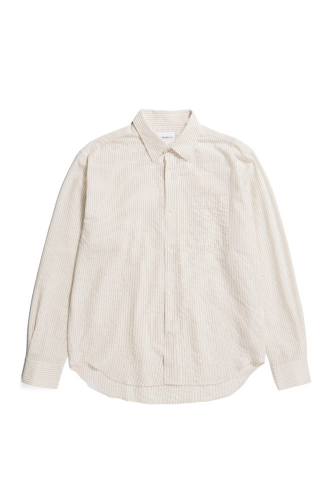 Norse Projects NORSE PROJECTS MO OVERSIZED STRIPED SHIRT ECRU