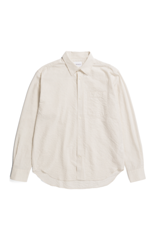 Norse Projects NORSE PROJECTS MO OVERSIZED STRIPED SHIRT ECRU