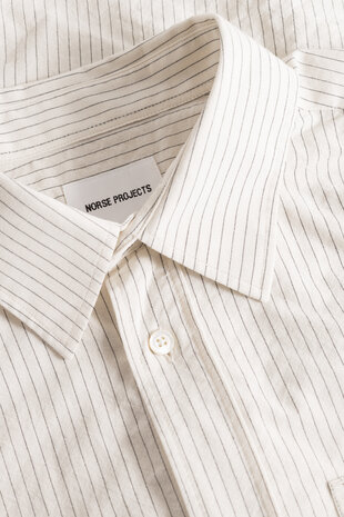 Norse Projects NORSE PROJECTS MO OVERSIZED STRIPED SHIRT ECRU