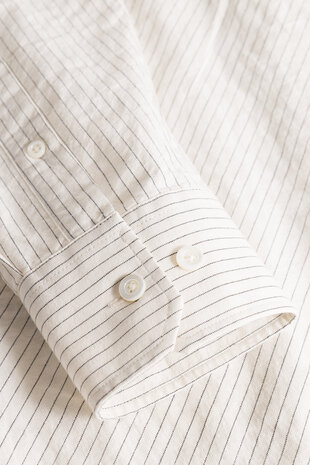 Norse Projects NORSE PROJECTS MO OVERSIZED STRIPED SHIRT ECRU