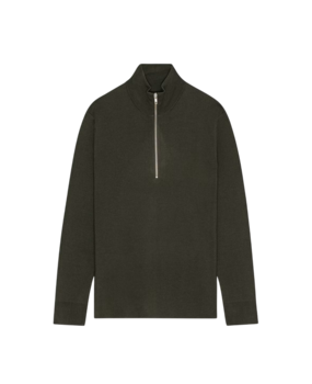 NN.07 HARALD HALF-ZIP PULLOVER GROEN