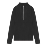 NN.07 HARALD HALF-ZIP PULLOVER ZWART