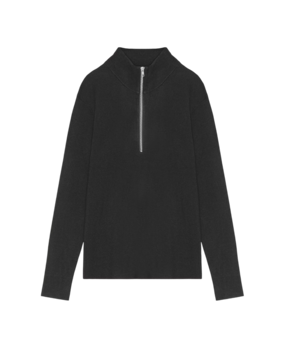 NN.07 HARALD HALF-ZIP PULLOVER ZWART