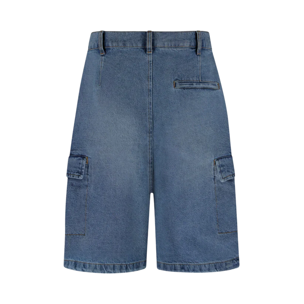 FLÂNEUR DENIM CARGO SHORTS BLAUW