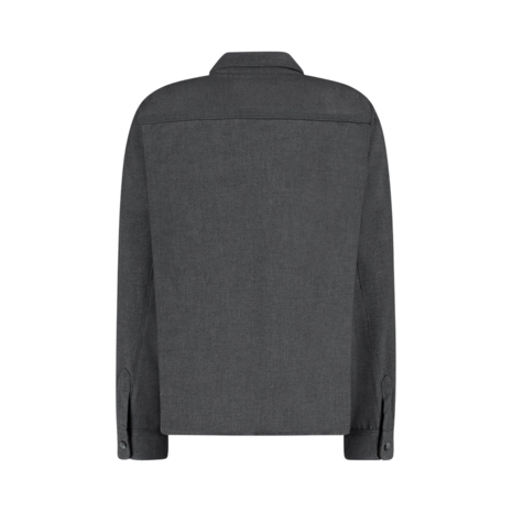 FLÂNEUR ATELIER SHIRT WITH RUBBER PATCH GRIJS FLÂNEUR ATELIER SHIRT WITH RUBBER PATCH GRIJS