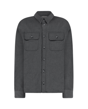 FLÂNEUR ATELIER SHIRT WITH RUBBER PATCH GRIJS FLÂNEUR ATELIER SHIRT WITH RUBBER PATCH GRIJS