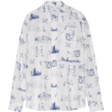 PALMES TENNIS SOCIETY PRINTED POPLIN SHIRT WIT