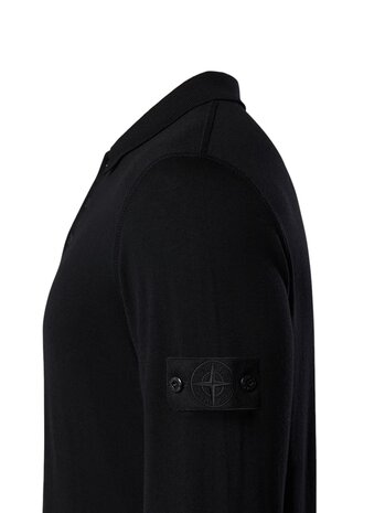 STONE ISLAND GHOST PIECE LIGHT RWS PURE WOOL PULLOVER ZWART