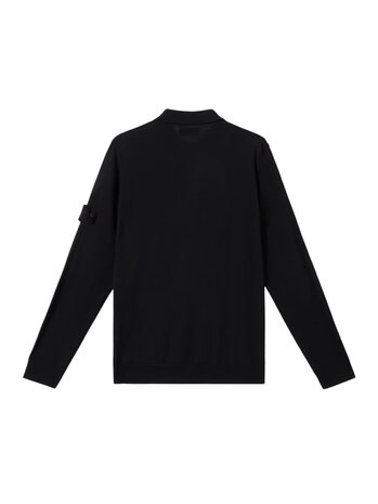 STONE ISLAND GHOST PIECE LIGHT RWS PURE WOOL PULLOVER ZWART