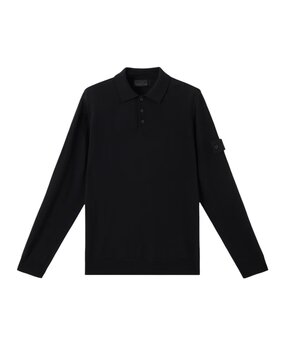 Stone Island STONE ISLAND GHOST PIECE LIGHT RWS PURE WOOL PULLOVER ZWART