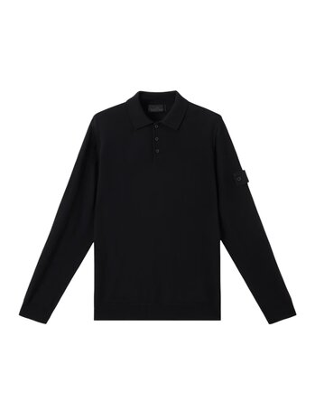 STONE ISLAND GHOST PIECE LIGHT RWS PURE WOOL PULLOVER ZWART