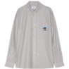 Palmes PALMES TENNIS SOCIETY DEUCE OXFORD SHIRT WIT GRIJS