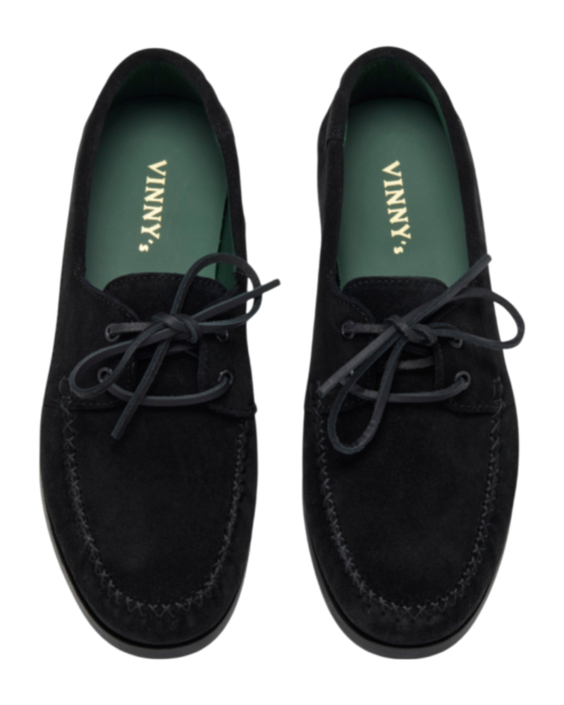 VINNY'S BOATMAN SHOE BLACK VINNY'S BOATMAN SHOE BLACK