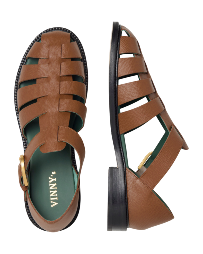Vinny's VINNY'S FISHERMAN SANDALEN COGNAC Vinny's VINNY'S FISHERMAN SANDALEN COGNAC