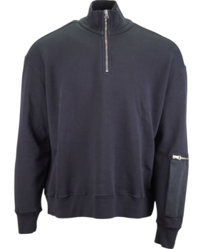 TEN C FELPA POLO SWEATER ZWART TEN C FELPA POLO SWEATER ZWART