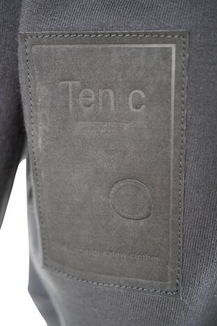 Ten C TEN C FELPA POLO SWEATER ZWART