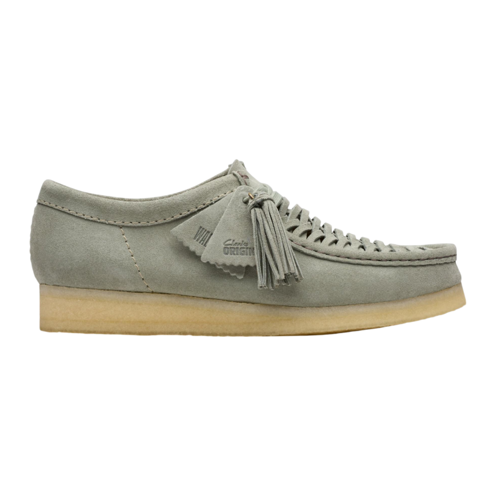 CLARKS WALLABEE WEAVE SUÈDE GRIJSGROEN